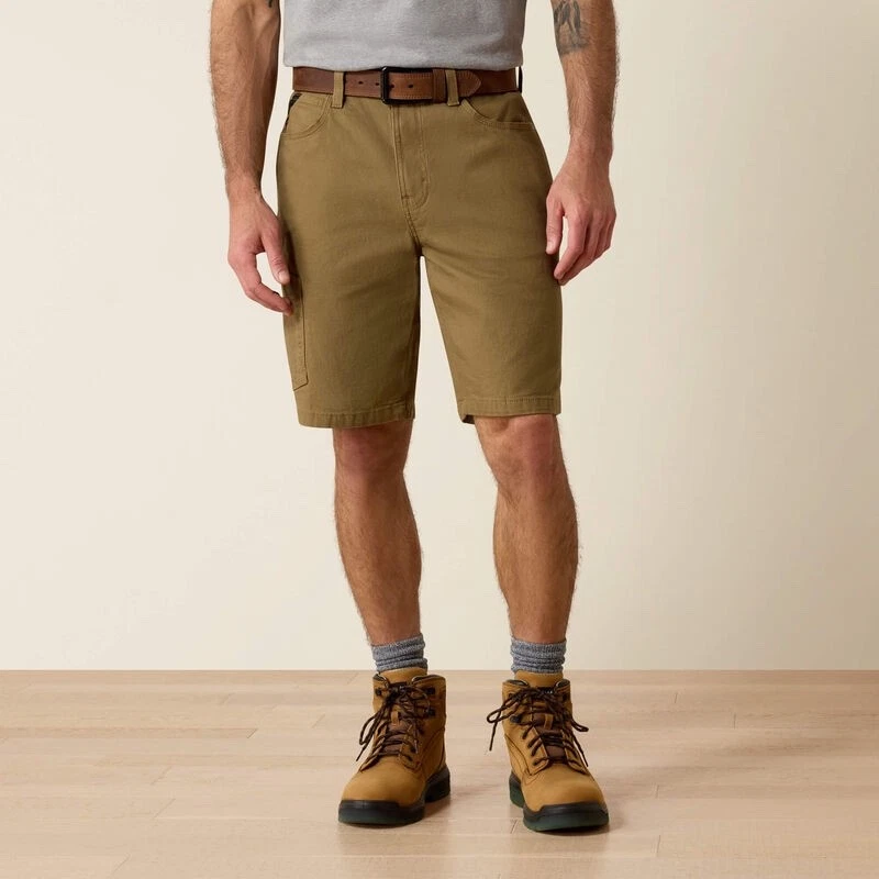 Ariat Men's Rebar Khaki Made Tough DuraStretch Work Shorts 10030265 Size 38R