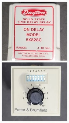 2 relés de tiempo ajustables Dayton y Potter Brumfield Foto 1 de 4