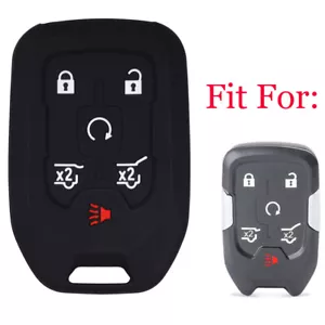 Fit Chevrolet Suburban Tahoe GMC Yukon 6 Button Key Fob Silicone Case Cover - Picture 1 of 12