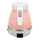 (Pink )Foldable Electric Kettle 400W 600ML Auto Power Off Collapsible Travel