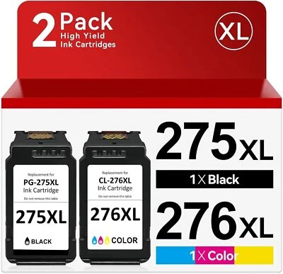 Cartucho de tinta color negro PG-275XL CL-276XL para Canon PIXMA TR4720 TS3520 TS3722 Foto 1 de 4