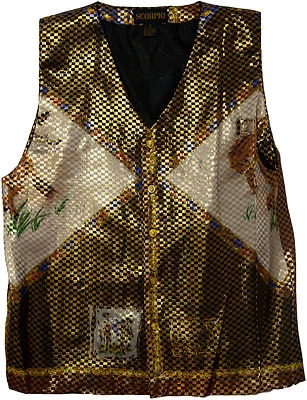 Chaleco informal de seda para hombre diseño vaquero montar caballo Foto 1 de 2