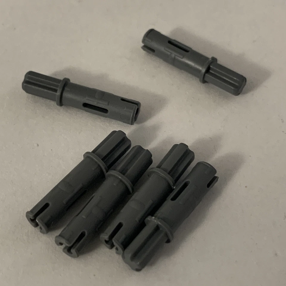 LEGO Parts 11214 (6pcs) Technic, Axle 1L With Pin 2L With Friction Ridges DBG - Image 1 of 1