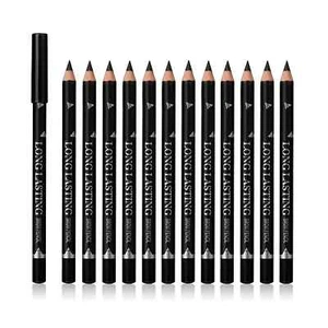 12 Pcs Black Eyebrow Pencil Eyeliner Set Waterproof Eye Brow Pencil Easy to Co - Picture 1 of 3