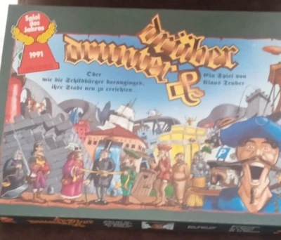 Hans im Glück, Drüber und Drunter, Top Zustand,  SPIEL DES JAHRES 1991 Komplett - Bild 1 von 4