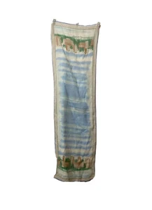 vera ladybug scarf 10 x 40” sheer castles Beige Blue White - Picture 1 of 5