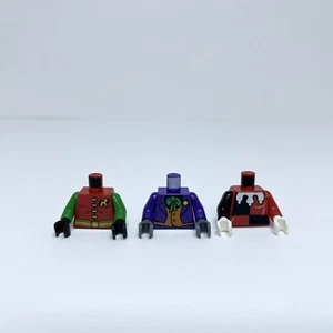 LEGO Joker BAT005, Robin BAT009, Harley Quinn BAT026 Torso Bundle - Picture 1 of 10