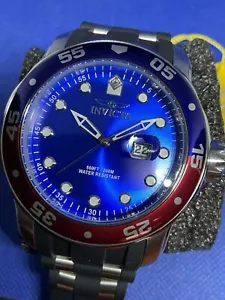 Invicta Pro Diver, 200M W/R Sil/blu/red, mod 39102 mens wristwatch - Picture 1 of 10