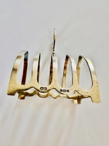 Antique Art Deco Solid Silver Toast Rack Hallmarked Table Ware - Picture 1 of 3