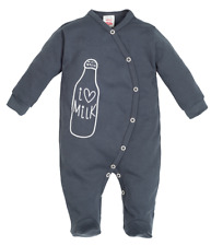 NEU Baby Jungen Strampler Schlafanzug Einteiler Gr. 56 62 68 I love milk