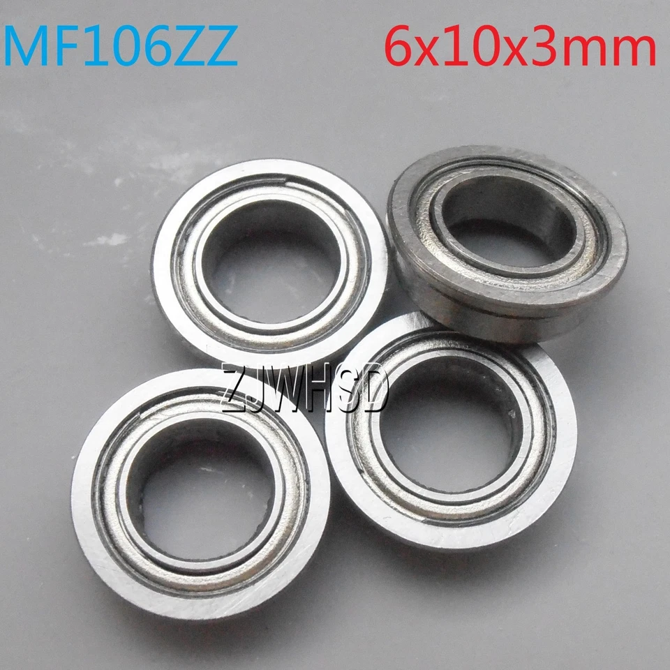 4pcs MF106zz Sealed Flange Bearing 6 x 10 x 3 mm for TAMIYA TRAXXAS RC Hobby DIY - Image 1 of 1