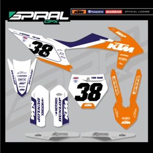 Custom MX Graphics Kit Factory KTM SX SXF 125 250 350 450 Orange 2020 ALL YEARS - Picture 1 of 5