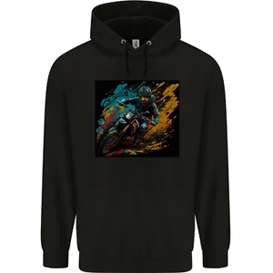 A Colourful Motocross Image MotoX Dirt Bike Motorsports Childrens Kids Hoodie - Picture 1 of 3