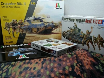 LOTTO PANZER CON 3 KIT 1:35 : TAMIYA 35009 +35026 + ITALERI  : 6579 + 1 CATALOGO - Immagine 1 di 4