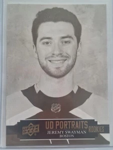 21/22 Upper Deck Rookie Portraits Jeremy Swayman - Foto 1 di 2