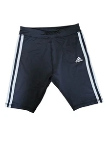 NWT ADIDAS GIRL'S BLACK BIKER LONG SHORTS SIZE 14  LARGE  Bermuda Length - Picture 1 of 4