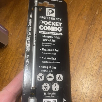 ProFISHiency Pocket Combo Tiny Spincast Fishing Reel Rod - NEW - Image 1 of 4