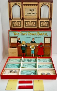 Seldom Seen Antique 1920s TINY TOWN BANK Game / Playset by SPEAR’S GAMES / TOYS - Picture 1 of 23