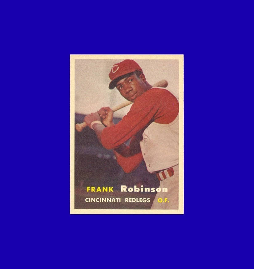 LOTE de (5) tarjetas de béisbol 1957 Topps vintage - Frank Robinson RC #35 - EX-MT Foto 1 de 1