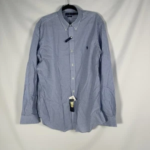 NEU Ralph Lauren 100% Baumwolle Stretch Blau Button Down Hemd Herren Gr. XL - Bild 1 von 7