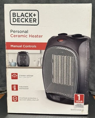 BLACK DECKER Portable Ceramic Space Heater 1500W Compact Adjustable Thermostat - Image 1 of 4