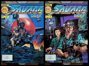 SAVAGE TALES #2 y 3 Bien - (Marvel 1986) Cubiertas de guerra pintadas/paquete personalizado/conjunto de 2 - Imagen 1 de 7