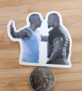The FAST AND FURIOUS Sticker Car Sticker The Rock Vin Diesel Dwayne Johnson - Picture 1 of 1