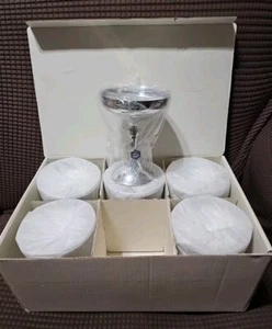 Vintage Plator Silverplated Champagne Drinkware Goblets 6pc Set from Spain NOS - Picture 1 of 5