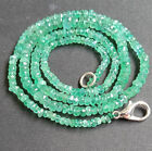 Natural Colombian Emerald Beads Necklace, Emerald Beads Necklace, 18 Inches.