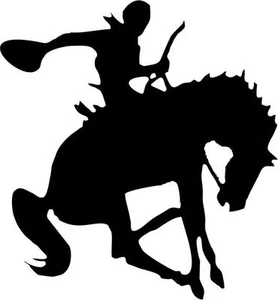 COWBOY Bucking Bronco SILHOUETTE Vinyl Decal 150mm - Bild 1 von 1