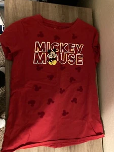 Top maglietta Disney Topolino manica corta rosso xtra large 14-16 XL misto cotone - Foto 1 di 3
