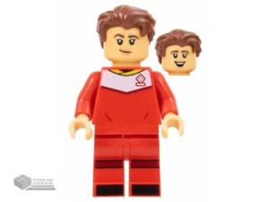 LEGO® Minifig idea137 - Soccer Player, Female, Red Uniform - Picture 1 of 1