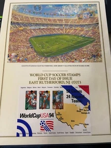 1994-World Cup Soccer Stamps~ POSTER First Day of Issue - Picture 1 of 1
