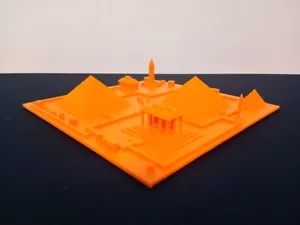 Piramidi di Giza Antico Egitto Stampato in 3D Modello Architettonico 7,5" SCEGLI COLORE - Foto 1 di 5