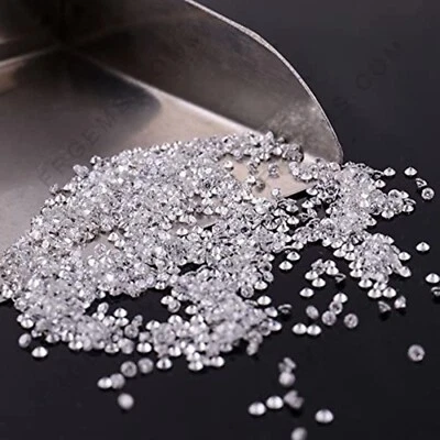 18 Pcs Loose CVD Lab-Grown Diamond 2.40 mm Round, D Color GIT Certified Diamond - Image 1 of 2