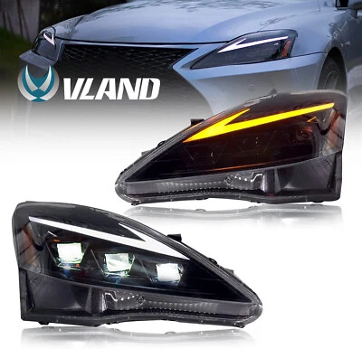 2PCS FULL LED Headlights For Lexus IS250 350 C ISF 2006-2013 Start UP Animation - Imagem 1 de 4