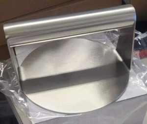 Prensa para hamburguesas de acero inoxidable redonda de 5,5 pulgadas trituradora de parrilla de alta resistencia - Nueva - Imagen 1 de 5