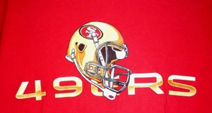 Maglietta SF 49ers San Francisco Helmet Logo - Adulto Medium - NFL Football Niners - Foto 1 di 4