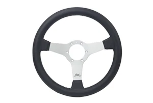 Leather Sport Steering Wheel 340mm White Stitching Luisi “Mondial” Made In Italy - Picture 1 of 6