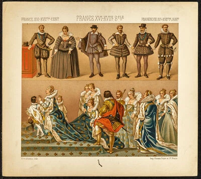 1890 - Fashion Under Henri IV - Portrait of the King & Coronation Marie Medici - Bild 1 von 4