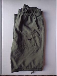 Prospirit Athletic Gear Women's Olive Green Athletic zip Off Pants Or Shorts  S