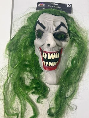 Happy Halloween Joker mask horror spooky clown Rubber Mask Roleplay Cosplay - Image 1 of 4