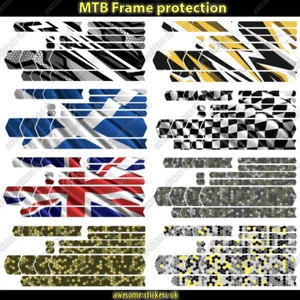 Mountain Bike (MTB) Frame Protection Stickers Wrap Decal 032-040 - Picture 1 of 11