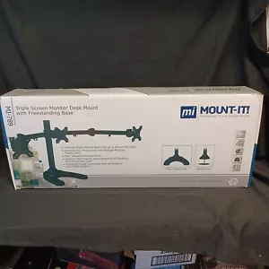 Mount-It! MI-789 Triple Monitor Stand - 3 Monitor Stand Mount VESA 75 100 19-24" - Photo 1/3