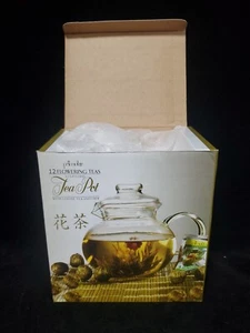 PRIMULA 40 oz Glass Tea Pot + 12 Flowering Teas w/ Loose Tea Infuser NEW - Picture 1 of 7