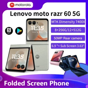 Motorola Moto razr 60 5G Foldable Phone Dimensity 7400X 50MP NFC OTA 12GB+512GB - Picture 1 of 29