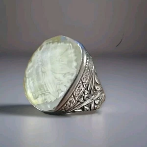 Anillo Flor Cuarzo Lima Tallado Plata Esterlina Stephen Dweck Firmado Talla 6.5 - Imagen 1 de 6