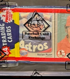 1983 Fleer Jumbo Baseball Rack Pack 84ct BBCE Sealed w Nolan Ryan on Top Front - Picture 1 of 3