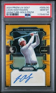 2024 Louis Oosthuizen Panini Prizm LIV Golf Auto Gold SP /10 PSA 10 - Picture 1 of 3