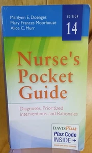 Nurse’s Pocket Guide Diagnoses (2017 PB UNMARKED 14th Ed) Unused Davis Plus Code - Picture 1 of 4